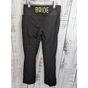 Ideology Womens Bride Metallic Fitness Yoga Pants Black Size M